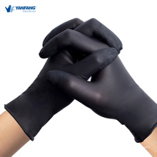 Gants de nitrile jetable gynécologique long et bleu